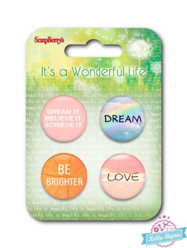 Набор фишек #1 из коллекции Жизнь прекрасна (АНГЛ.)(Scrapberry's)