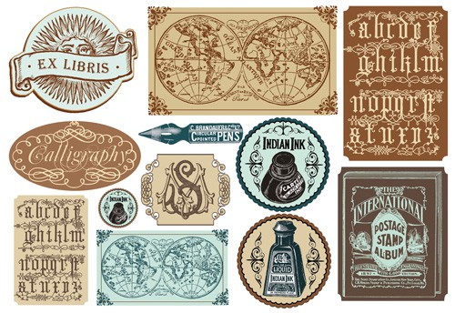 Декупажная карта 48*33 см "Винтаж" (Stamperia)