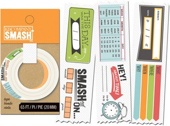 Коллекция Smash: дизайнерский бумажный скотч с принтом "Календарь", 10 метров (K&Company)