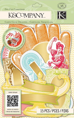 Высечки из кардстока с мерцающим эффектом "Cartulina Troquelada" (K &Company) 