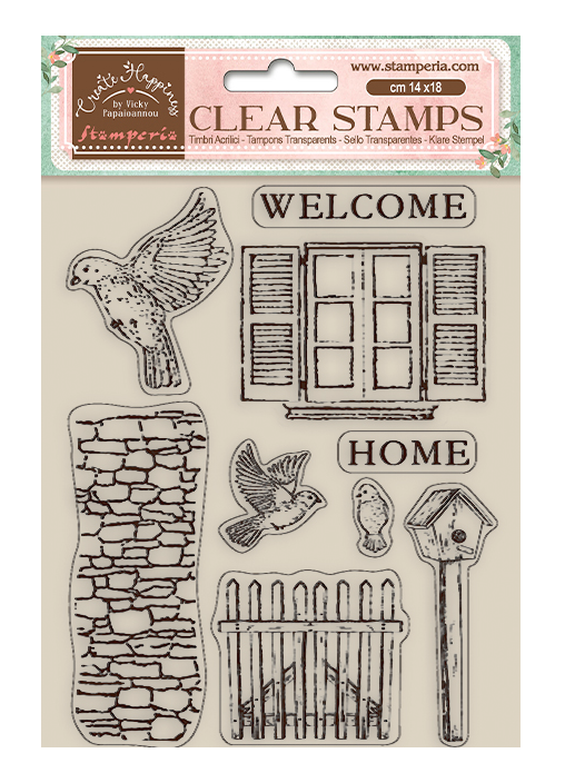 Штамп силиконовый из коллекции "Create Happiness" Птицы, 14*18 см (Stamperia)