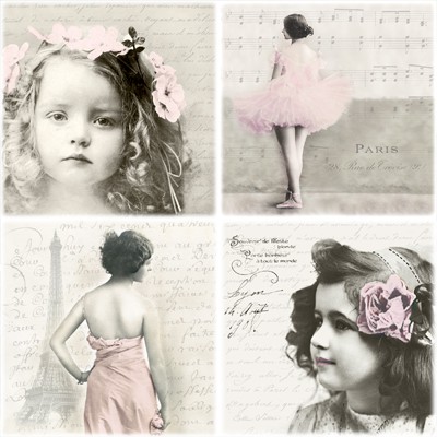 Салфетка 33*33 см из коллекции "Lunch" Декупаж Париж, 1 штука (Sagen Vintage Design)