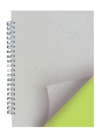Заготовка для блокнота А5 "Зелень" на пружине серебристой