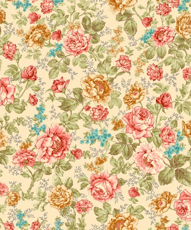 Отрез ткани "Цветочный" из коллекции Рандеву (QUILTING TREASURES), 55*50 см 