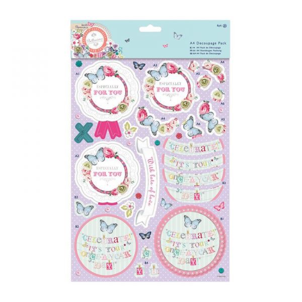 Набор бумаги и листов с высечками "Мама", 8 листов, из коллекции Bellissima (Docrafts) 