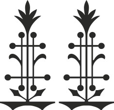 Фигурка из чипборда "Вензель-4", 2 штуки, коллекция "Орнамент" (By Mama Yaga, Россия)