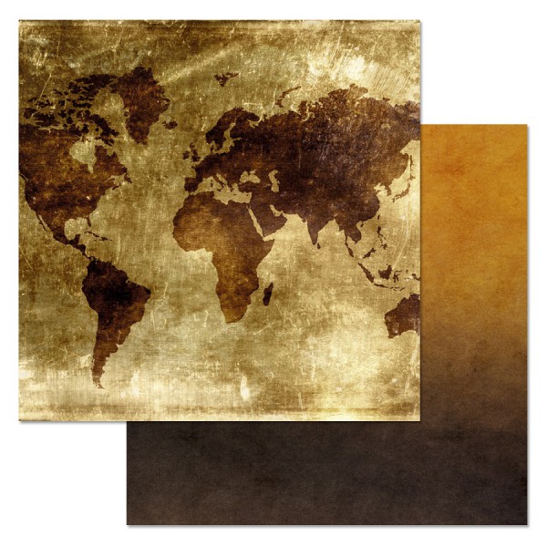 Бумага из коллекции "Мужчина на миллион" Мир (ScrapMania)