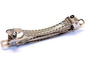 Основа для заколки для волос, длина 6 см, цвет Серебро, 1 штука