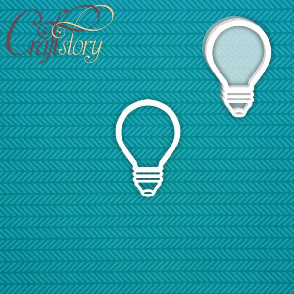 Набор фигур из чипборда Шейкер "Лампочка" (маленький) (Craftstory, Россия)
