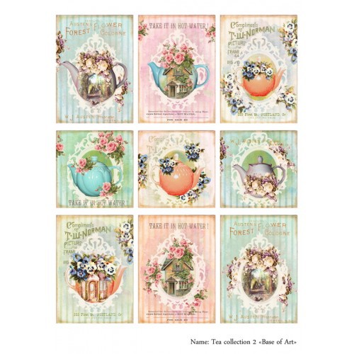 Декупажная карта А4 "Tea Collection 2" (Base of Art)