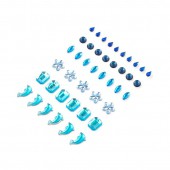 Камушки клеевые фигурные, цвет Синий/Голубой (Рукоделие)