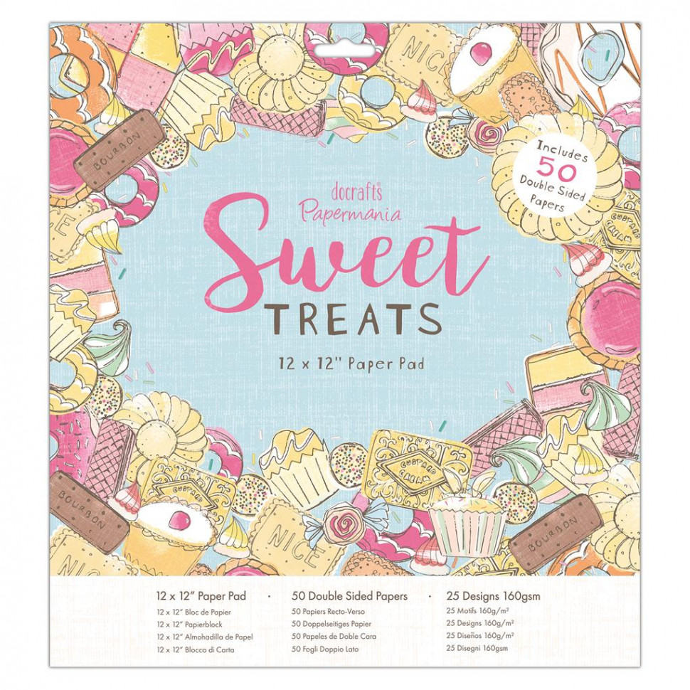 Набор бумаги из коллекции "Sweet treats", 50 листов (Papermania)