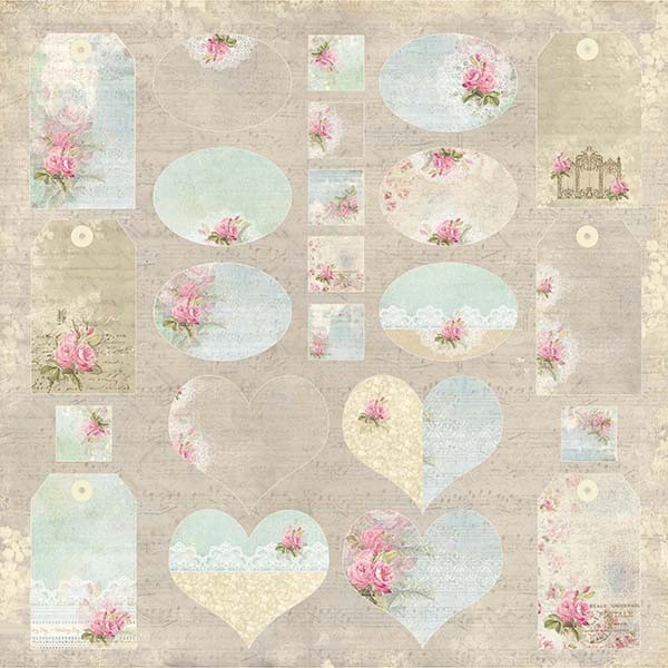Бумага из коллекции Wedding Garden #07 (для разрезания) (Craft&Youdesign)  