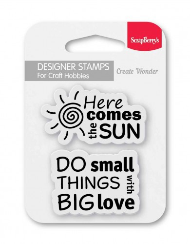 Набор прозрачных штампов "Солнце" (АНГЛ.) (Scrapberry's)  
