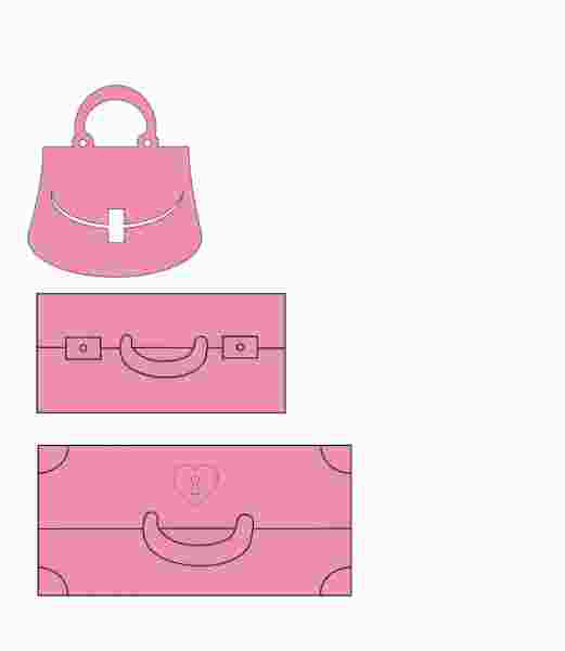 Набор фигурок из чипборда "Чемоданы"