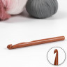 Крючок для вязания бамбуковый, длина 15 см, алюминий, d=10 мм (Артузор)