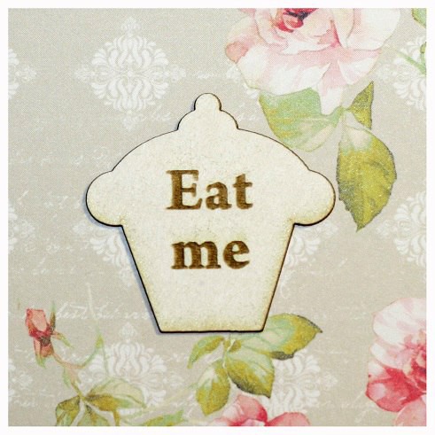  Фигурка из чипборда из коллекции "Алиса в Стране чудес" Кексик "Eat me" (Россия)