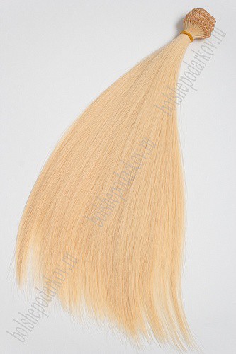 Трессы прямые "Premium", длина 35 см, ширина 100см, 1 шт., цвет Пшеничный блондин 