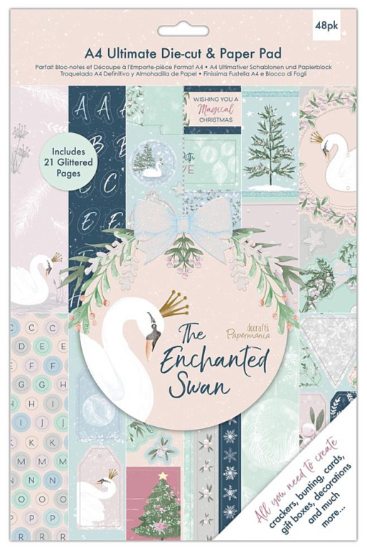 Набор для скрап-проектов "The Enchanted Swan", формат А4, 48 элементов (Docrafts)