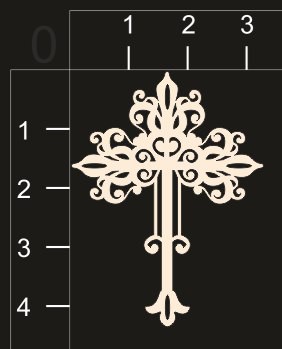 Фигура из чипборда "Крест" (By Mama Yaga, Россия)  