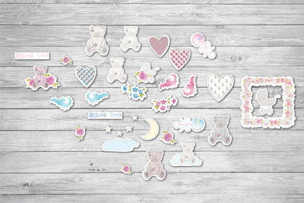 Набор высечек  из коллекции "Sweet time", 30 шт. (Черешня, Санкт-Петербург)