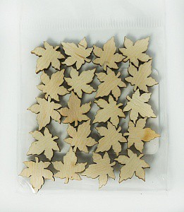 Набор деревянных мини-фигурок "Кленовые листочки", 20 штук