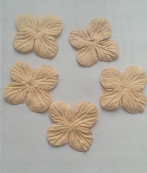 Гортензии 35 мм, цвет Персиковый, 10 штук