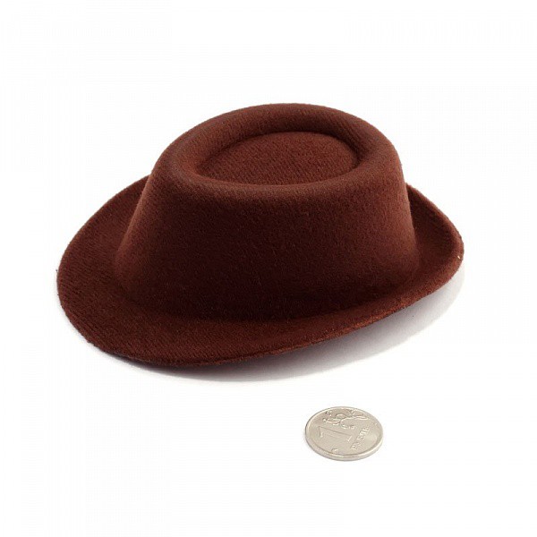 Шляпа мужская миниатюрная, цвет Коричневый