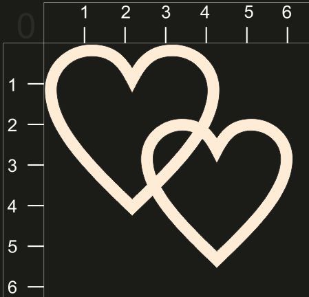 Фигурка из чипборда "Два сердца" (By Mama Yaga, Россия) 