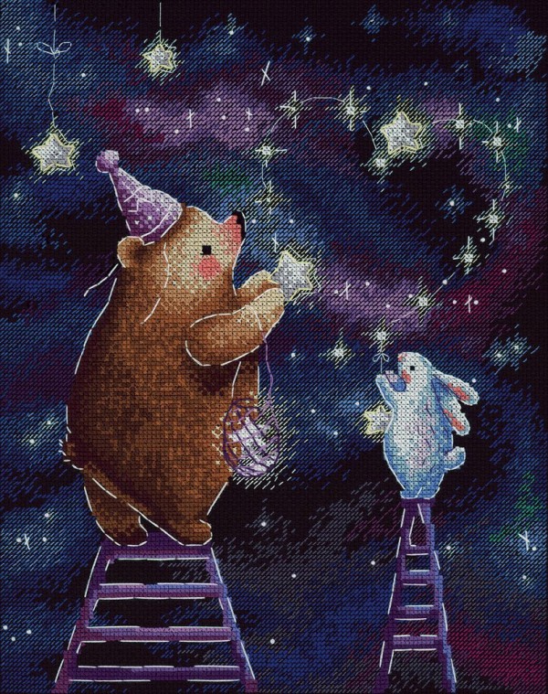 Набор для вышивки на канве Aida "Украшая небо" (М.П. Студия)