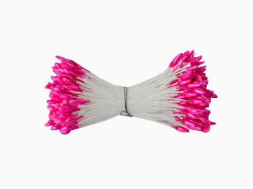 Набор двусторонних тычинок 144 штуки, кончики 1 мм, цвет Ярко-розовый (Scrapberry's)