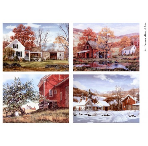 Декупажная карта А4 "Seasons" (Base of Art)