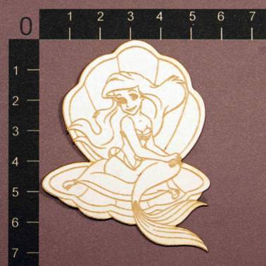 Фигура из чипборда с лазерной гравировкой "Русалочка" из коллекции Мультяшные герои (byMamaYaga)