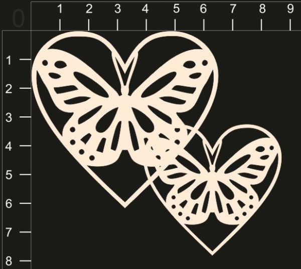 Фигура из чипборда "Сердца с бабочками" (By Mama Yaga, Россия) 