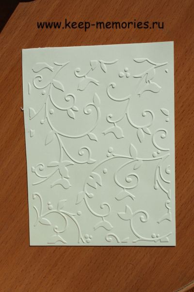 Тисненая пластина "Веточки и птички"