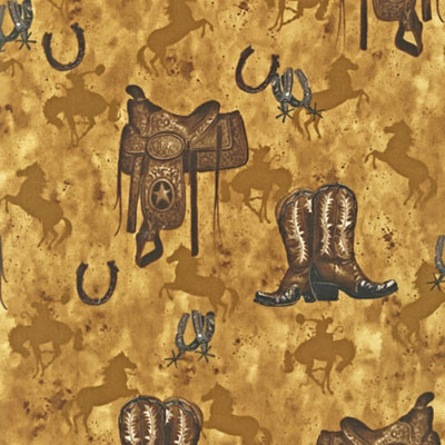 Отрез ткани для пэчворка, коллекция WAY OUT WEST, цвет Ржавчина, 50*55 см, 100% хлопок (Дания)