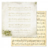 Набор бумаги 20*20 см из коллекции "Фономикс. Ноты.", 12 листов (ScrapMania)
