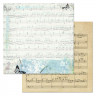 Набор бумаги 20*20 см из коллекции "Фономикс. Ноты.", 12 листов (ScrapMania)