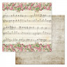 Набор бумаги 20*20 см из коллекции "Фономикс. Ноты.", 12 листов (ScrapMania)
