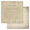 Набор бумаги 20*20 см из коллекции "Фономикс. Ноты.", 12 листов (ScrapMania)