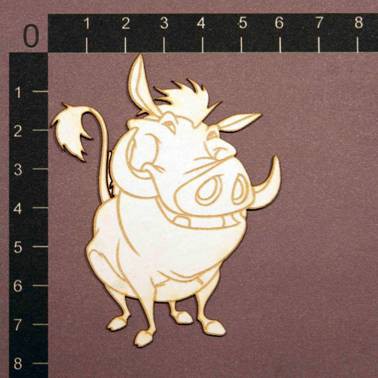 Фигура из чипборда с лазерной гравировкой "Пумба" из коллекции Мультяшные герои (byMamaYaga) 