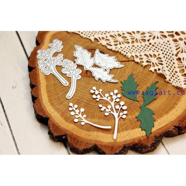 Нож для вырубки "Веточки с остролистом" (Agiart, Россия)