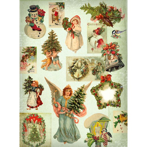 Бумага рисовая для декупажа "Рождественская ель" формат А3, 1 лист (Craft Premier)