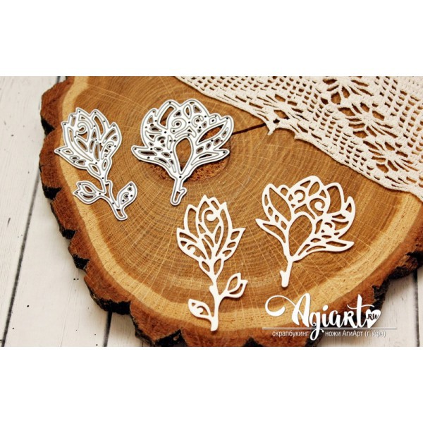 Набор ножей для вырубки "Магические магнолии" (Agiart, Россия) 