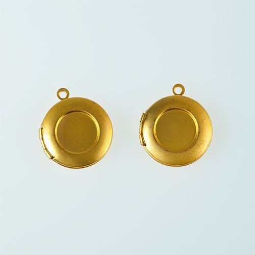 Украшение-медальон Круглый простой, цвет Матовое золото, 2 шт. (Scrapberry's) 