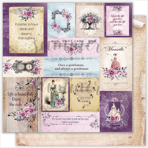 Бумага из коллекции "Marseille" MARSEILLE CARD'S (для разрезания) (Summer Studio, Россия)  