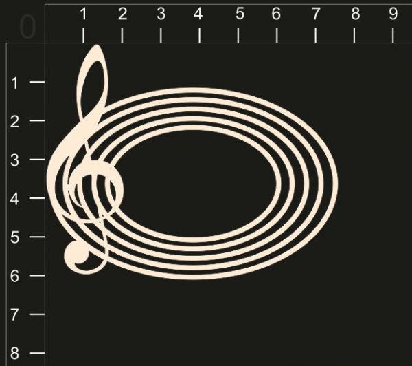 Фигура из чипборда "Ноты-1" (By Mama Yaga, Россия)