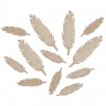 Набор деревянных фигурок "Перья", цвет Натуральный, 12 шт. (Rayher)