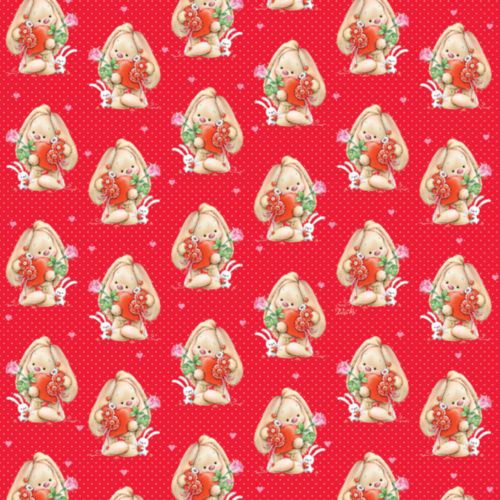 Бумага упаковочная из коллекции "Зайка Ми" Любовное послание, 1 лист 67,4*97,4 см (Hobby&You)