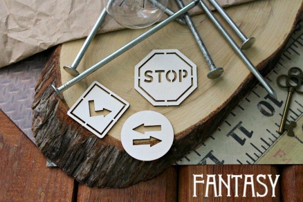 Набор чипборда из коллекции "Стимпанк" #428, 3 шт. (Fantasy, Россия)